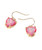 Forever Love Heart Stone Cluster Earrings - Pink