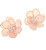 Garden Grace Floral Statement Earrings - Light Pink
