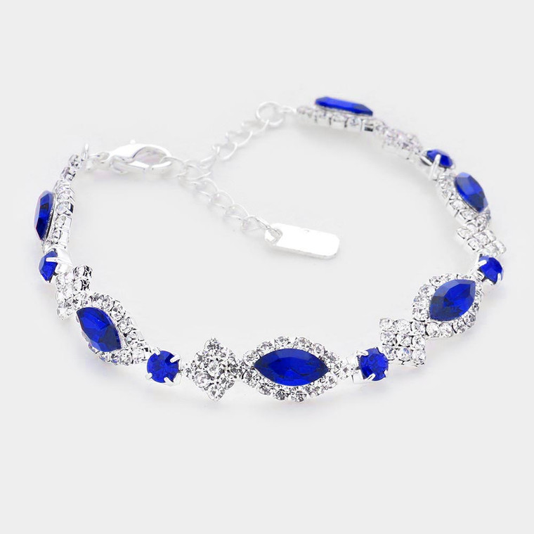 After Dark Marquise Stone Accented Evening Bracelet - Sapphire