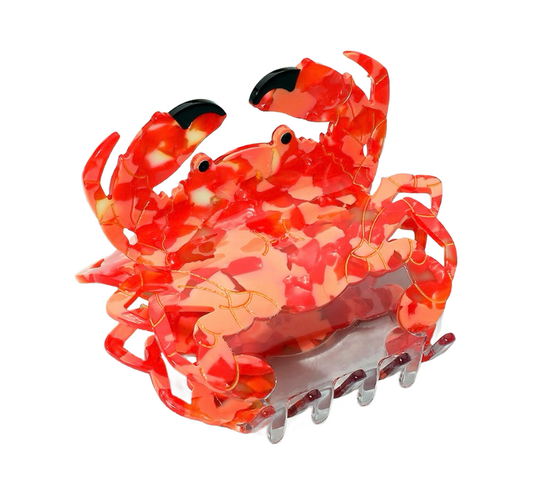 Claw-tastic Crab Hair Clip Red