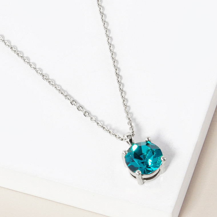 Forever Me December - Birthstone Pendant Necklace - Blue Turquoise