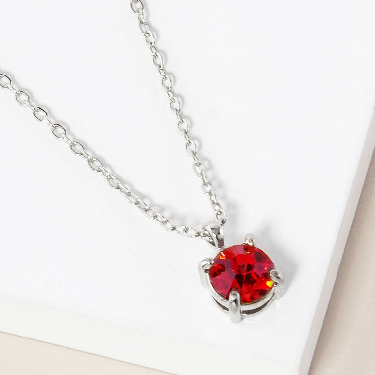 Forever Me July - Birthstone Pendant Necklace - Ruby
