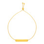 Adjustable Bracelet with Shiny Bar in 14k Yellow Gold (1.00 mm)