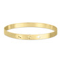 14k Yellow Gold High Polish Keyhole Clasp Bangle (6.00 mm)