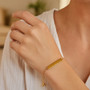 Adjustable Bracelet with Shiny Bar in 14k Yellow Gold (1.00 mm)