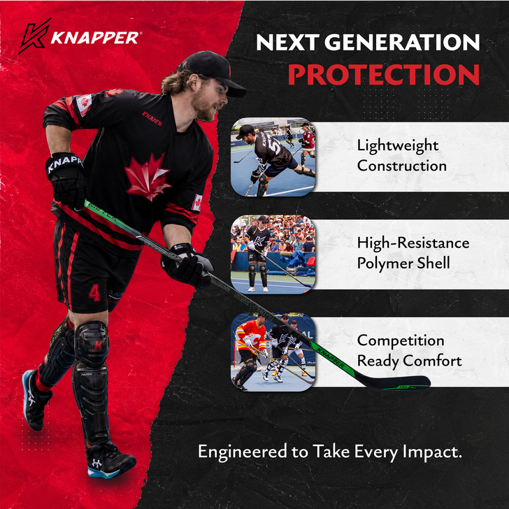 Ball Hockey Protective Gear | AK7 v2 Shinguards | Knapper