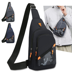 Double Zipper Casual Chest Bag