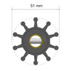 Albin Pump Premium Impeller Kit - 51 x 12.7 x 22mm - 10 Blade - Pin Ins 06-01-011