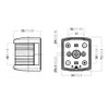 Aqua Signal Series 25 Port Side Mount Light - Black Housing