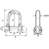 Wichard Self-Locking D Shackle - Diameter 5mm - 3/16" 01202