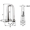 Wichard Key Pin Shackle - Diameter 6mm - 1/4" 01433