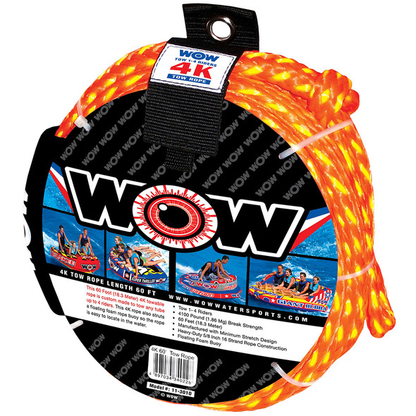 WOW Watersports 4K- 60' Tow Rope 11-3010