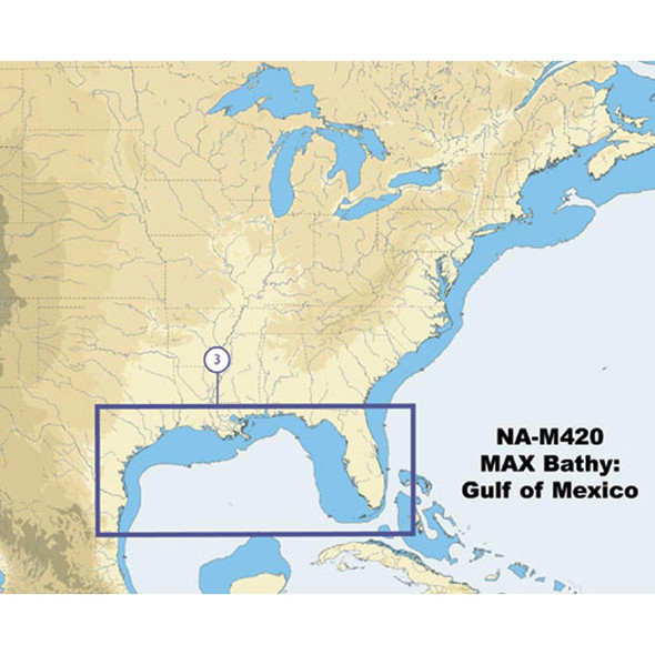 C-Map NA-M420 Gulf of Mexico Bathy Chart - C-Card NA-M420C-CARD