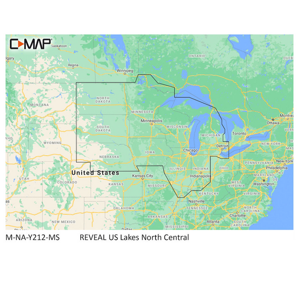 C-map Reveal Inland Us Lakes North Central M-NA-Y212-MS