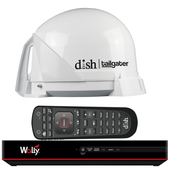 KING DISH Tailgater Satellite TV Antenna Bundle w/DISH Wally HD Rec DT4450