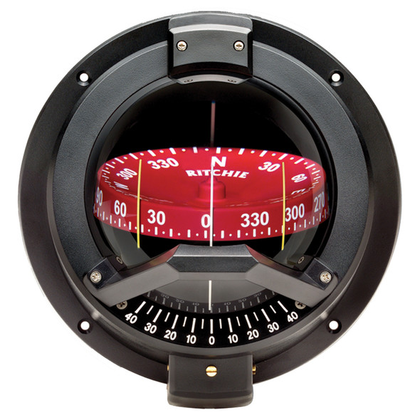 Ritchie BN-202 Navigator Compass - Bulkhead Mount - Black BN-202