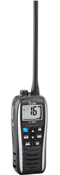 Icom M25 Handheld Floating VHF Marine Radio - Pearl White M25-21