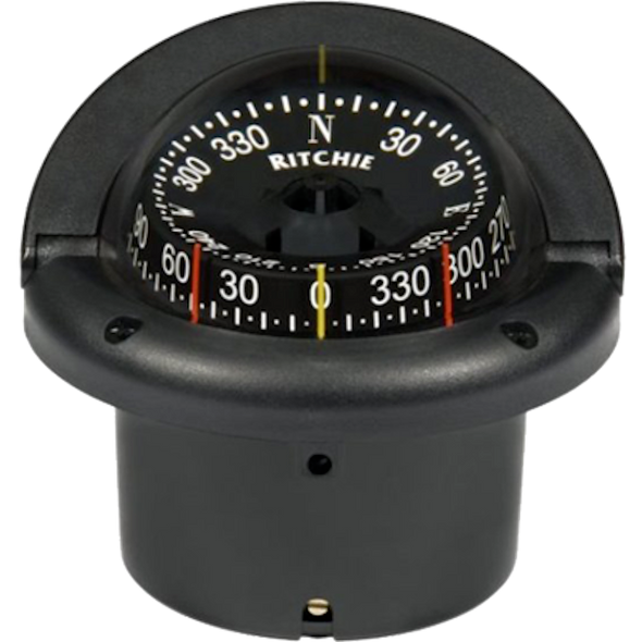 Ritchie HF-743 Helmsman Combidial Compass - Flush Mount - Black HF-743