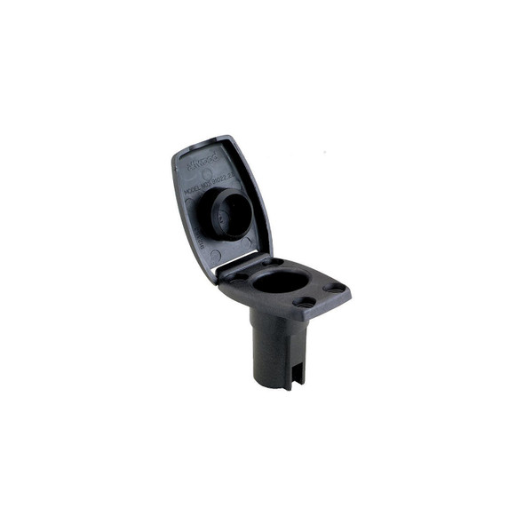 Attwood Oval 2-Pin Base f/Angled Pole - Black 91022-7