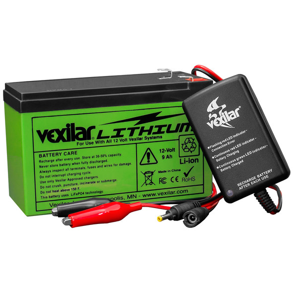 Vexilar 12V Lithium Ion Battery & Charger V-120L
