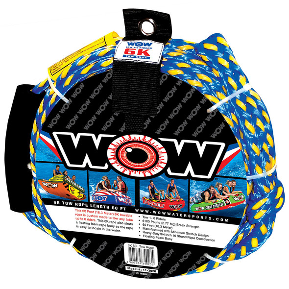 WOW Watersports 6K - 60' Tow Rope 11-3020