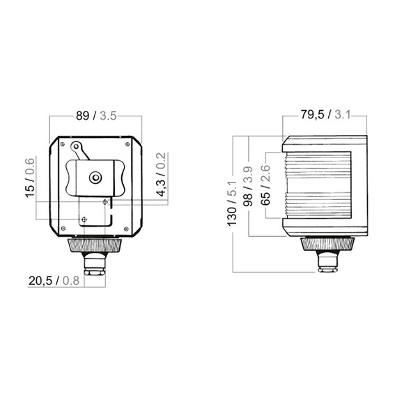 Aqua Signal Series 40 Masthead Side Mount Light - Black Housing