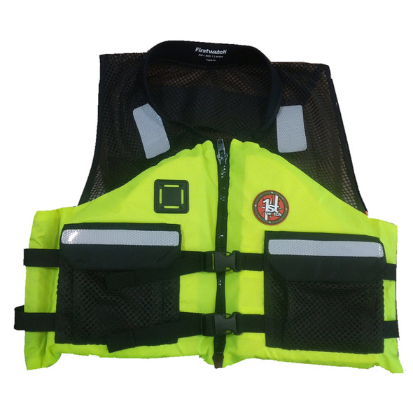 First Watch AV-500 Industrial Mesh Vest (USCG Type III) - Hi-Vis Yellow AV-500-HV-M
