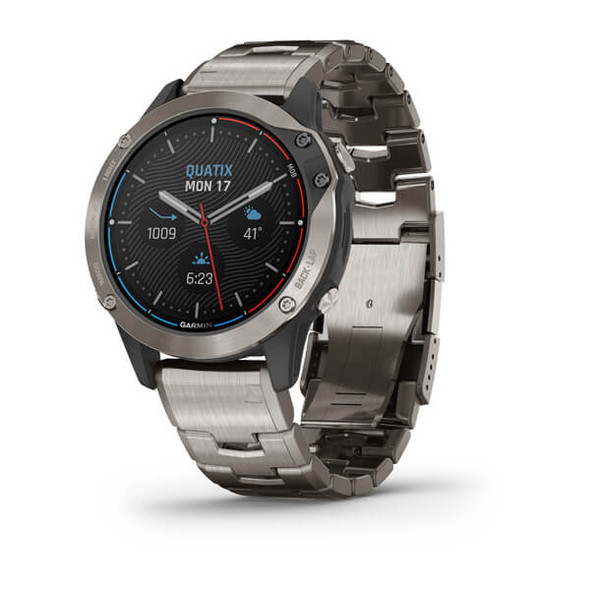 Garmin Quatix 6 Titanium Marine Gps Smartwatch Gray With Titanium Band 010-02158-94