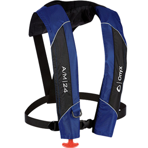 Onyx A/M-24 Automatic/Manual Inflatable PFD Life Jacket - Blue 132000-500-004-15