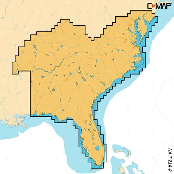 C-map Reveal X Inland Us Lakes South East Microsd M-NA-T-214-R-MS