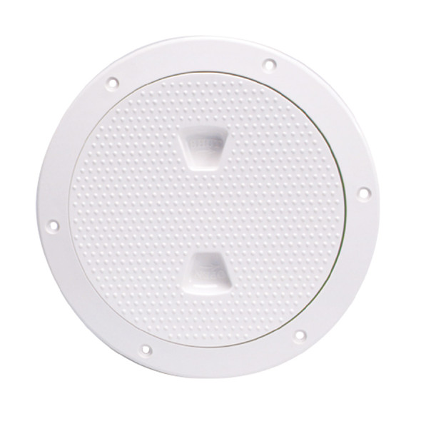 Beckson 6" Non-Skid Screw-Out Deck Plate - White DP62-W