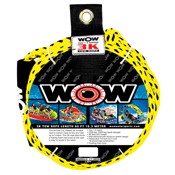 WOW Watersports 3K 60' Tow Rope 17-3030