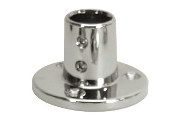 Whitecap ⅞" O.D. 90° Round Base SS Rail Fitting 6039C