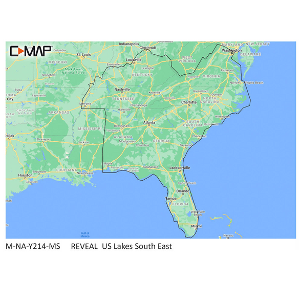 C-map Reveal Inland Us Lakes South East M-NA-Y214-MS