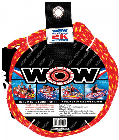 WOW Watersports 2K - 60' Tow Rope 11-3000