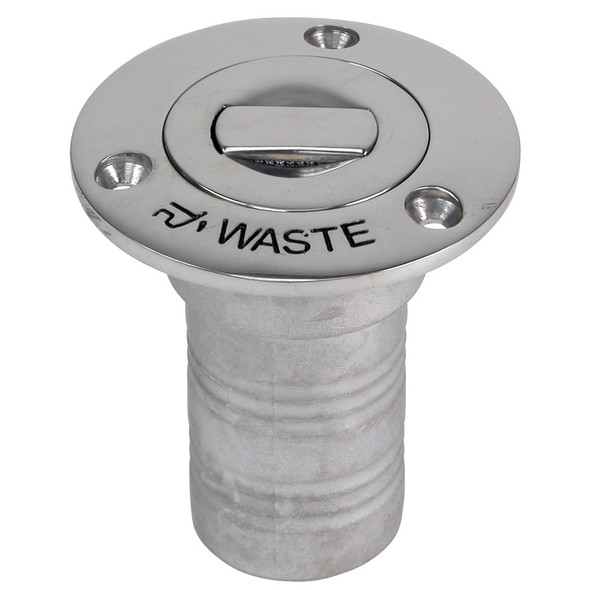 Whitecap Bluewater Push Up Deck Fill - 1-1/2" Hose - Waste 6996CBLUE