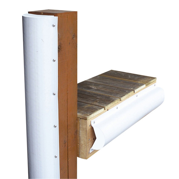 Dock Edge Piling Bumper - One End Capped - 6' - White 1020-F
