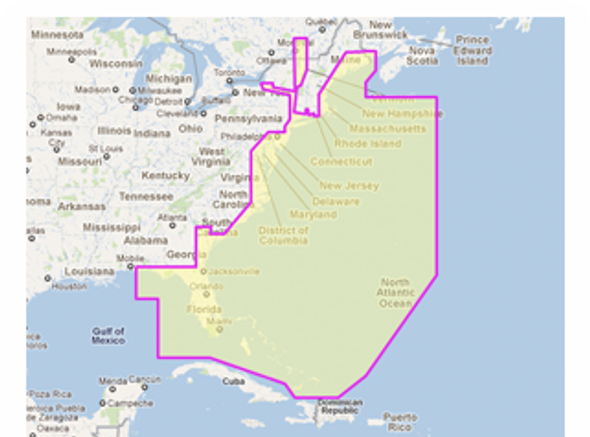 Furuno U.S. East Coast, Bahamas & Bermuda - Vector Charts & Standard Re MM3-VNA-022