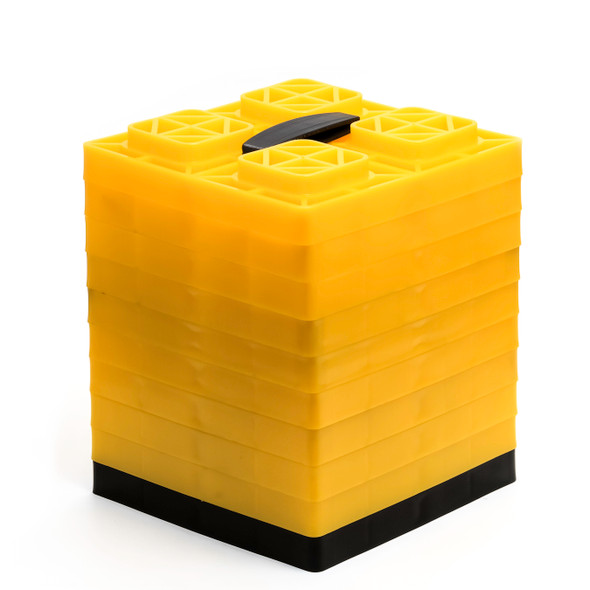 Camco FasTen Leveling Blocks w/T-Handle - 2x2 - Yellow *10-Pack 44512