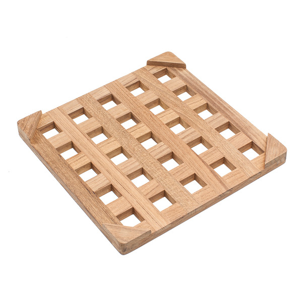 Whitecap Teak Large Square Trivet - 8" 62421