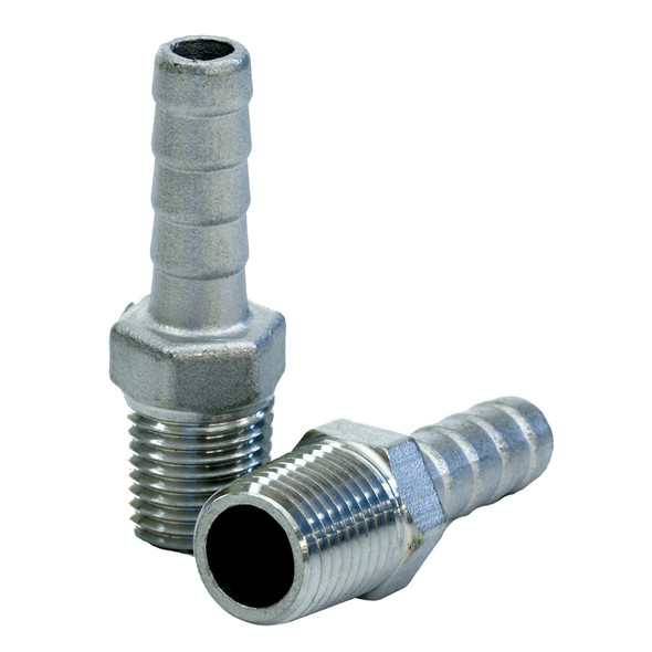 Tigress Stainless Steel Pipe to Hose Adapter - 1/4" IPS 77910