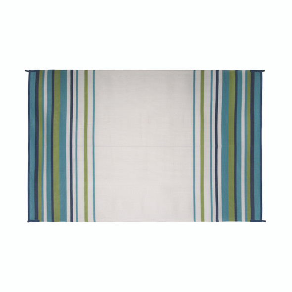 MAT STRIPED 9X12 AQUA/NAVY/LIME/WHT