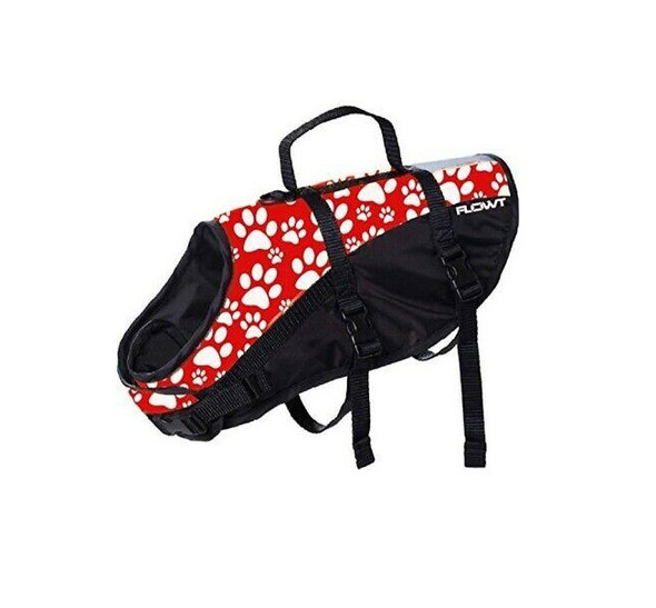 DOG VEST - RED PAWS; SMALL