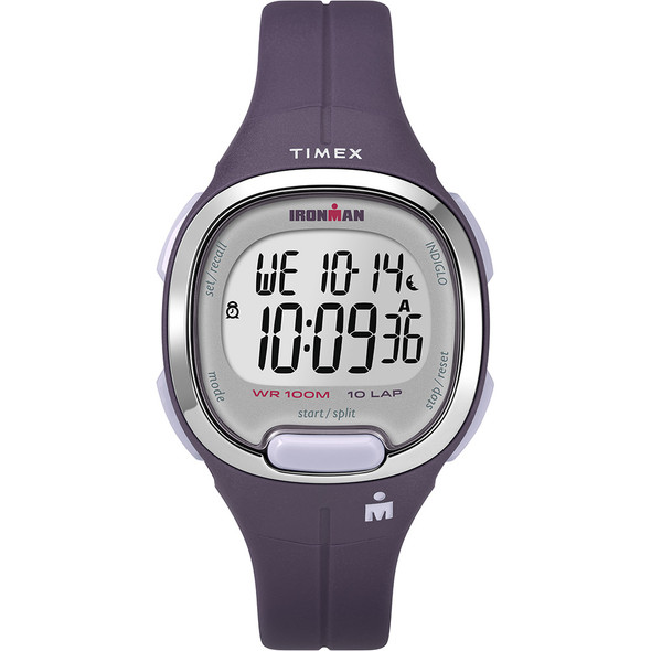 Timex Ironman Essential 10MS Watch - Purple &amp; Chrome TW5M19700