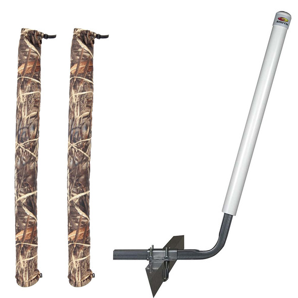 C.E. Smith Angled Post Guide-On - 40" - White w/FREE Camo Wet Land 27627-902