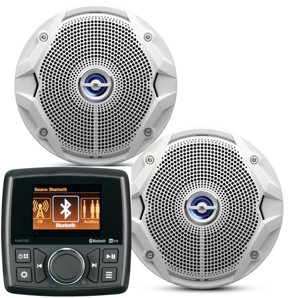 Marine Audio Ma112 Stereo With Pair Ms6520bpr MA112 JBLMS6520BPR B MA112 JBLMS6520BPR Bundle