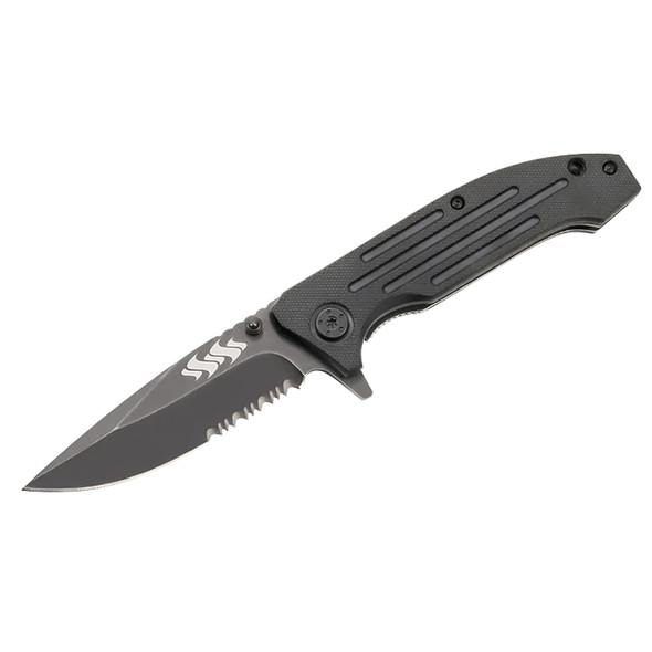 Kuuma 4.5" Serrated Edge Spring Assisted Folding Knife - Stainless Stee 51911