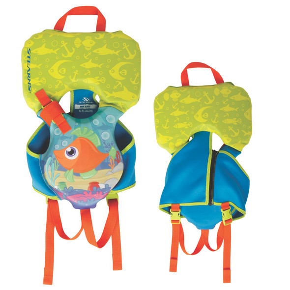 Puddle Jumper Infant Hydroprene Life Vest - Orang/Green/Blue Fish - Un 2000038439