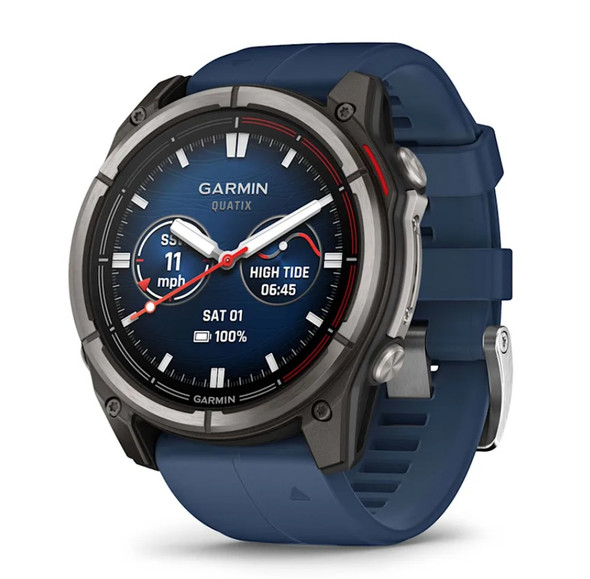 Garmin Quatix 8 51mm Amoled Smartwatch Titanium Bezel Captain Blue 010-02905-90 Garmin Quatix 8 51mm Amoled Smartwatch Titanium Bezel Captain Blue 010-02905-90