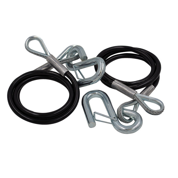 C.E. Smith Safety Cables - 5000lb Capacity - PVC Coated - Pair 16672A